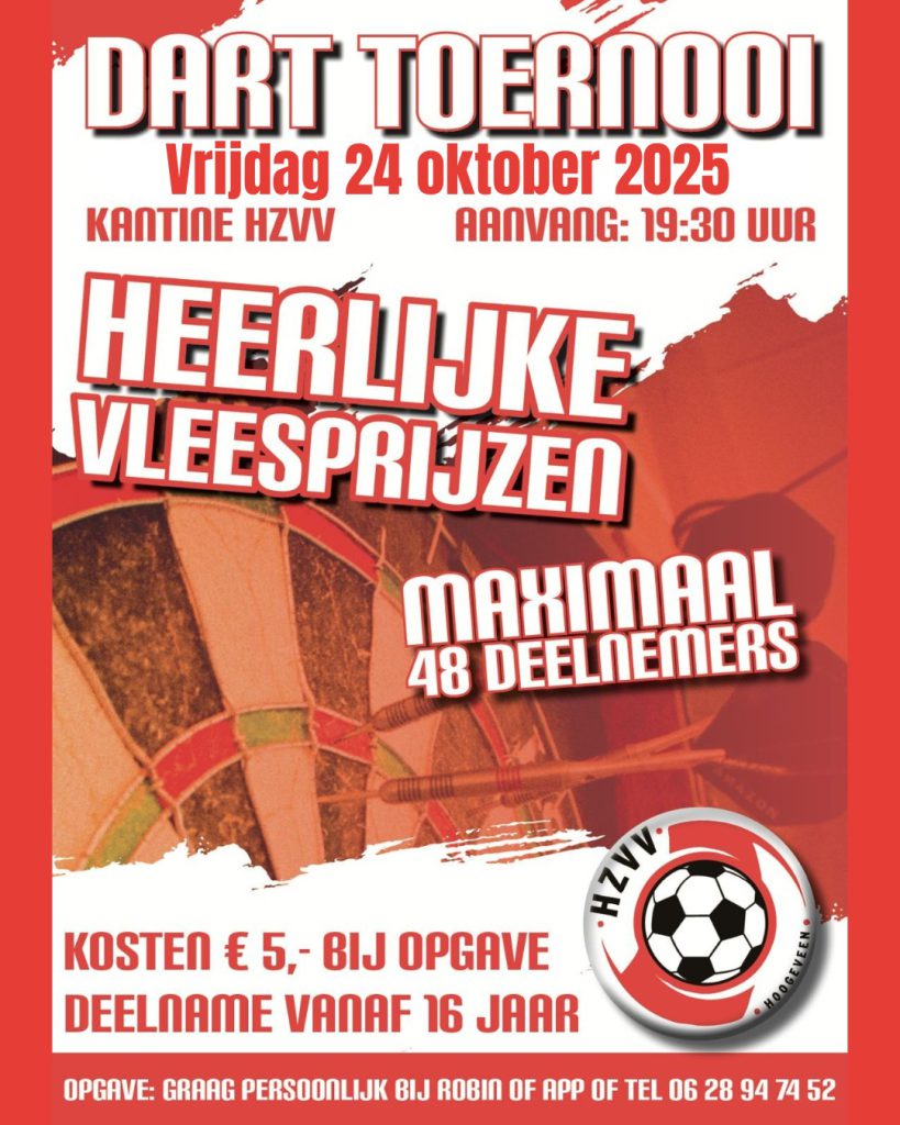 darten bij hzvv 24-10-2025
