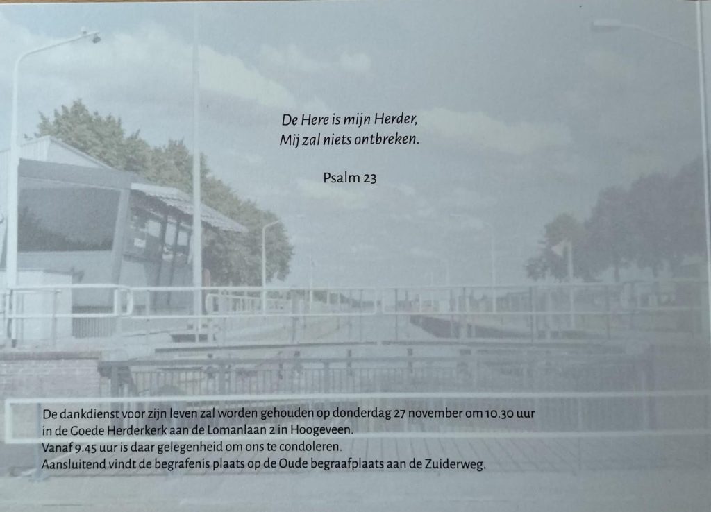 Jaap Tigelaar rouwkaart -vervolg