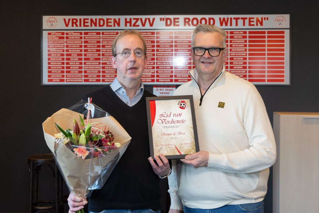 Reinier de Boer (links) met voorzitter Albert Jan Giethoorn